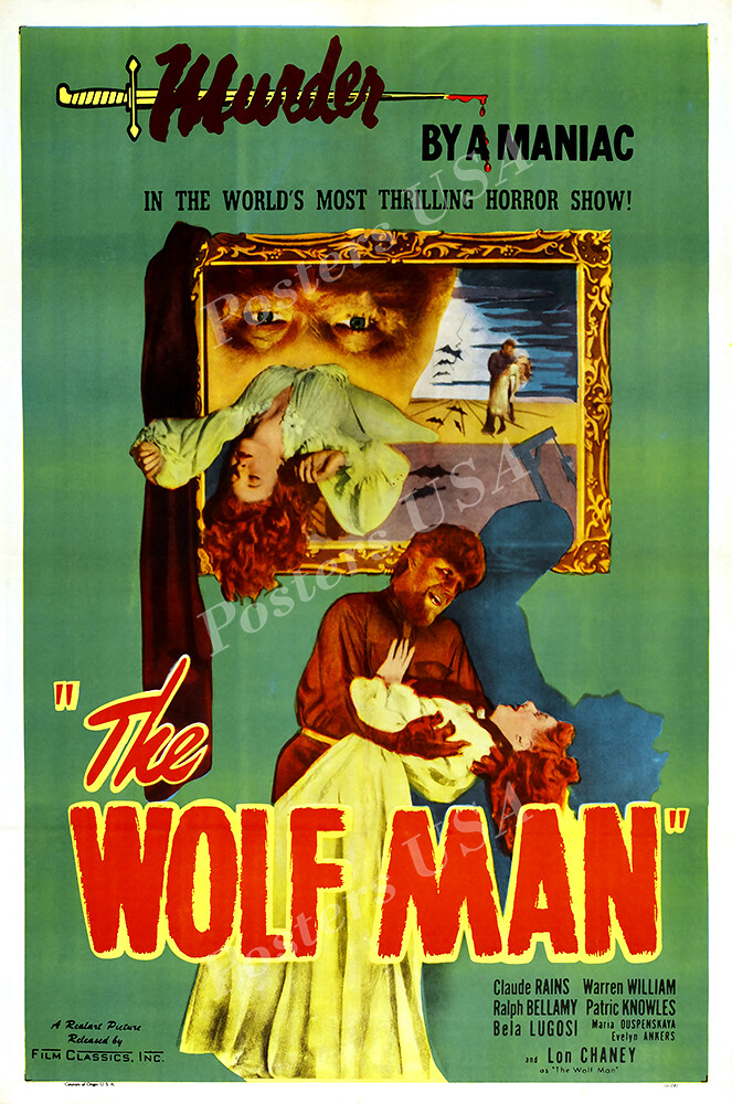 The Wolf Man 1941 Movie Premium POSTER MADE IN USA - FIL974 | eBay