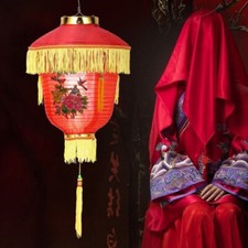12" Chinese Nylon Palace Red Lantern for Party Decoration
