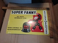 SUPER FANNY Old Anthracite Coal Advertising Metal Sign 