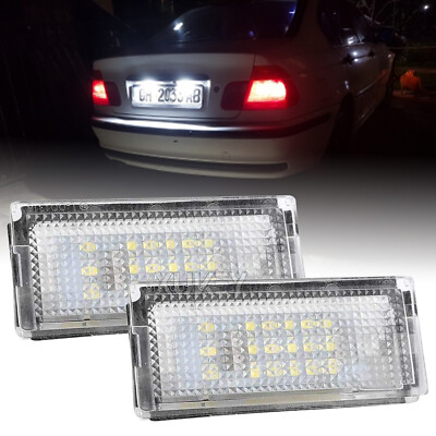 2x KENNZEICHENLEUCHTE Weiß für BMW 3er E46 4D 98-05  51138236269 51138236854