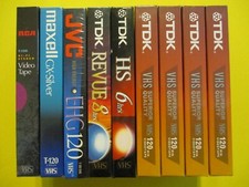 Lot of 9 VHS Video Tapes TDK RCA Maxell JVC Brand New Sealed Blank