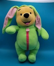 Vtg Winnie the Pooh Green Easter Bunny Costume Plush Mattel 2001 Bear 12" Disney