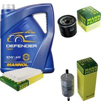 MANN-FILTER Inspektionspaket 5L Mannol Defender 10W-40 FüR Mazda 3 1.6 1.4