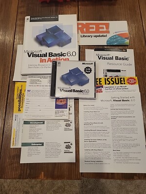 Microsoft Visual Basic 6.0 Learning Edition 2 CD  Manual And Paperwork