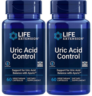 URIC ACID CONTROL URIC  ACID BALANCE, JOINT HEALTH 120 Vege Caps  LIFE EXTENSION