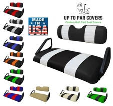 E-Z-GO TXT Replacement Golf Cart Seat Cover Set (2 Stripe)