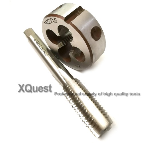 2PCS Left Hand Tap and die set M12 LH Fine thread taps dies M12X1.75X1