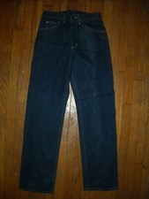 VTG 70 80S NEW MEN 29 x 32 28 DARK LEE DENIM REGULAR STRAIGHT LEG JEANS PANTS 13