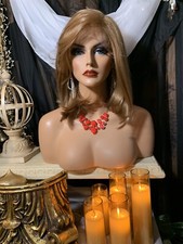 BEAUTIFUL 12” LONG BOB STYLE,STRAWBERRY BLONDE, LACEFRONT W/ PART WIG!