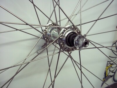 Paire De Roues Vélo Vintage - Moyeux Dura Ace 1ère Génération Sur Jantes Fiamme Dural 700 Tubular