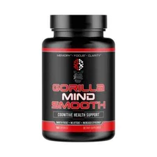Gorilla Mind Smooth Brain Health Focus Mood Productivity No Jitters 150 Capsules