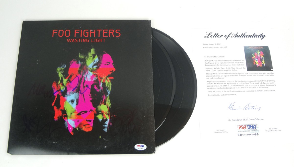 Foo Fighters Full Band Signed Autograph Wasting Light Vinyl