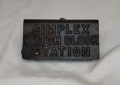 Vintage Iron Simplex Watch Clock Station *Key Broken* | eBay