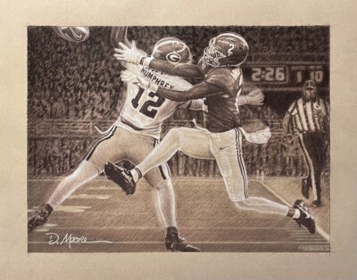 DANIEL MOORE ALABAMA FOOTBALL DEUCES WILD RYAN WILLIAMS L/E PRINT VS UGA