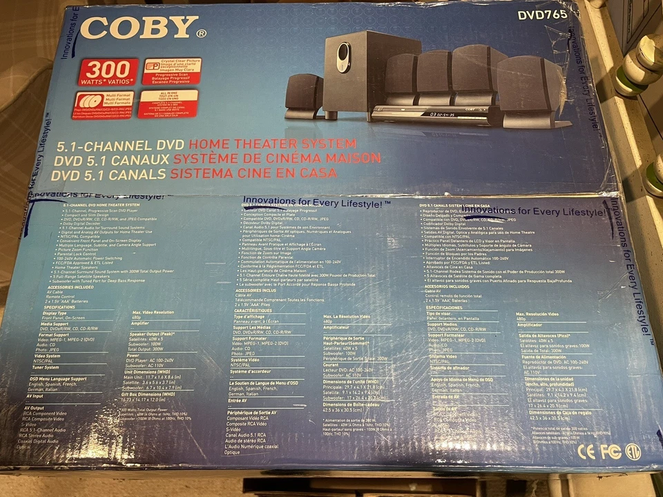 NEW Coby (DVD 765) 5.1 Channel Home Theater System With DVD Player - Image 2 of 2