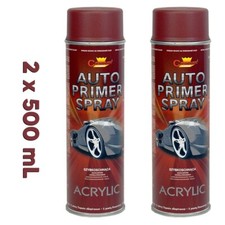 2 x Red Primer Car Van Bike Spray Paint Aerosol Anti Corrosive Undercoat 500ml