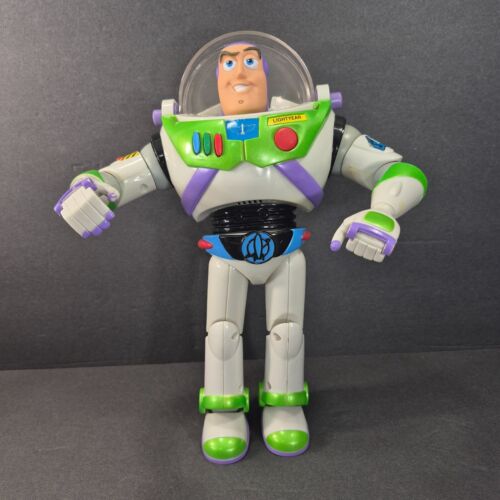 Vintage 2001 Disney Pixar Buzz Lightyear Toy Talking Figure Tested No Wings