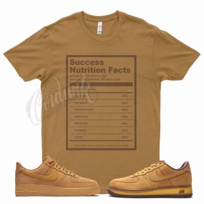 Wheat SUCCESS T Shirt for N Wheat Air Force 1 4 6 13 Dunk SB Mocha Flax