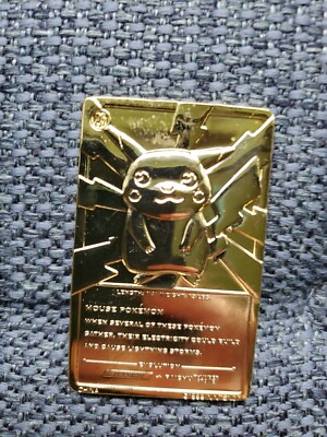 pokemon 24k gold card Pikachu pokemon 24k gold card Pikachu