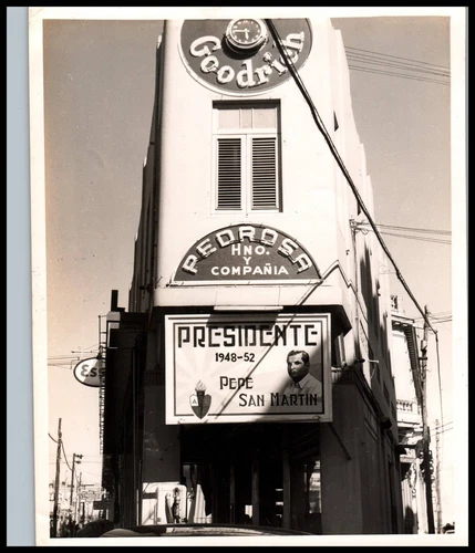 CUBAN HAVANA STREETS PEDROSA GARAGE ADV NEON SIGN CUBA 1950s VINTAGE Photo Y 407