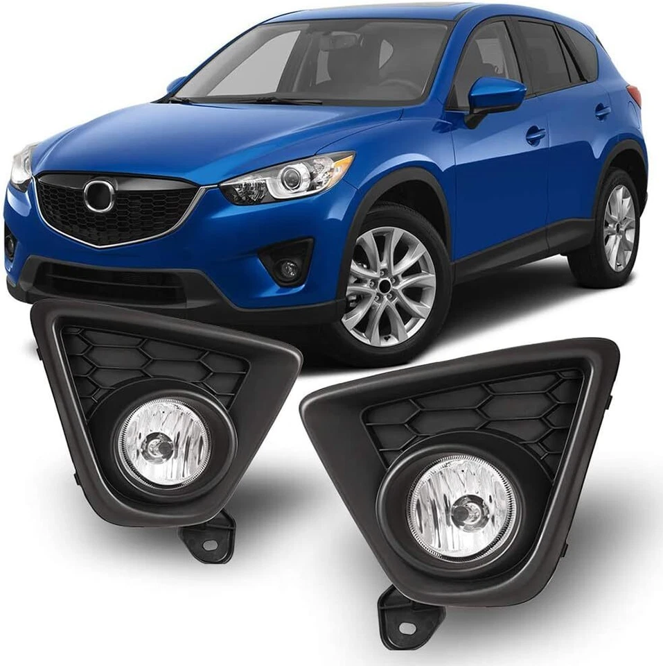 Luces antiniebla delanteras para Mazda Cx-5 2013-2016 lente transparente con kit de cableado interruptor Foto 3 de 4