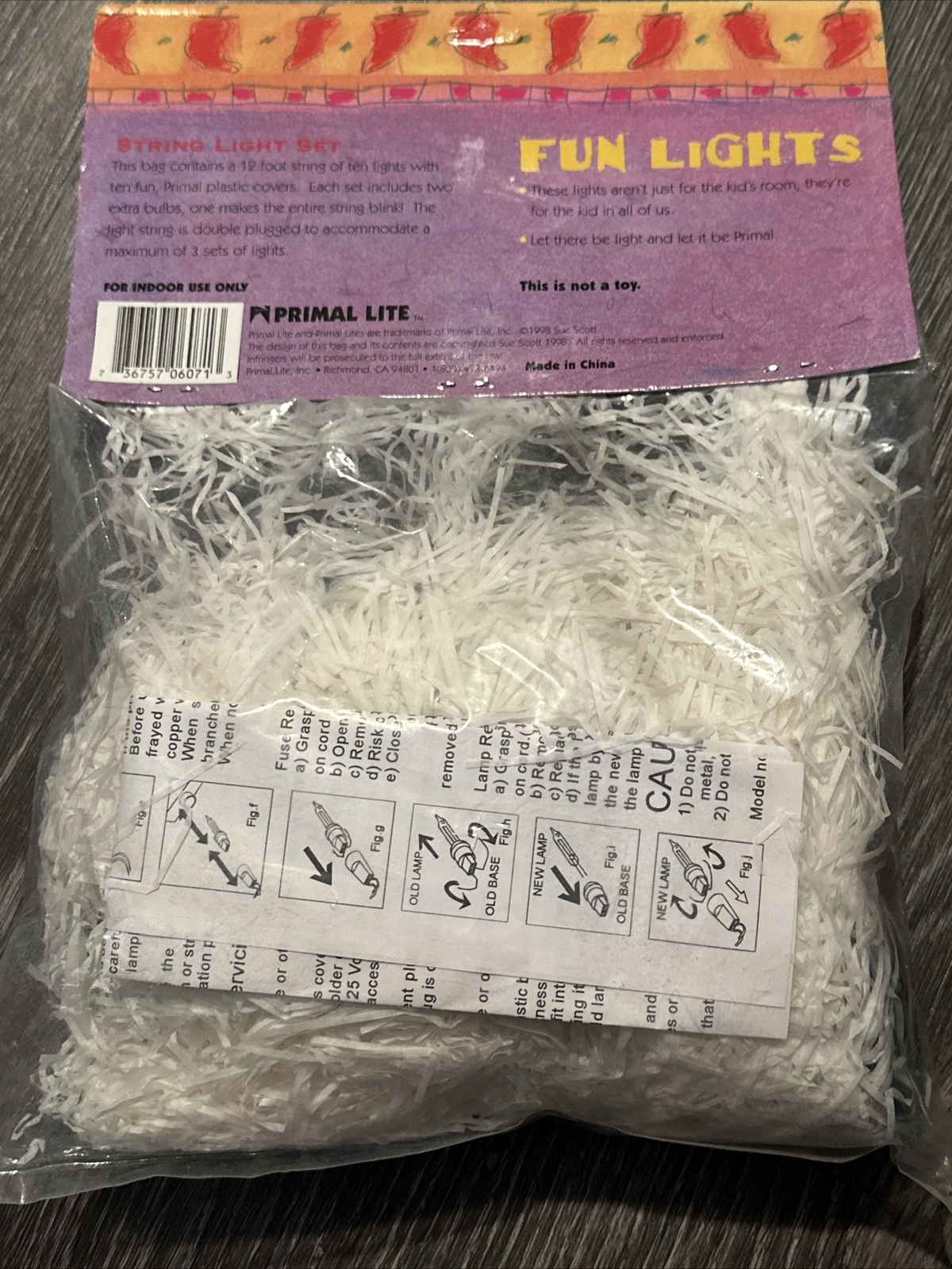 Fun Lights String Light Sets 1998 Vintage Chili Peppers Primal Lite eBay