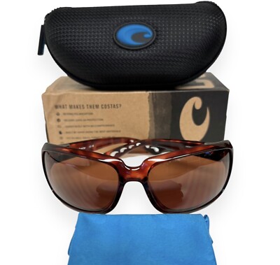 Costa Del Mar Sunglasses Isabela Brown Red Tortoise Polarized Poly Lens w/case
