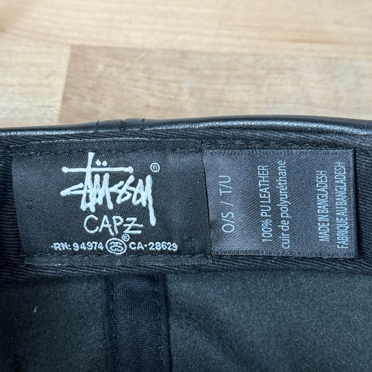Stussy Capz Hat Cap Black Adjustable Double S logo One Love