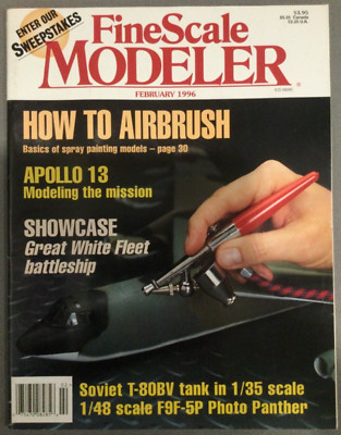 FineScale Modeler Fine Scale Apollo 13 F9F-5P Photo Panther Battleship Airbrush