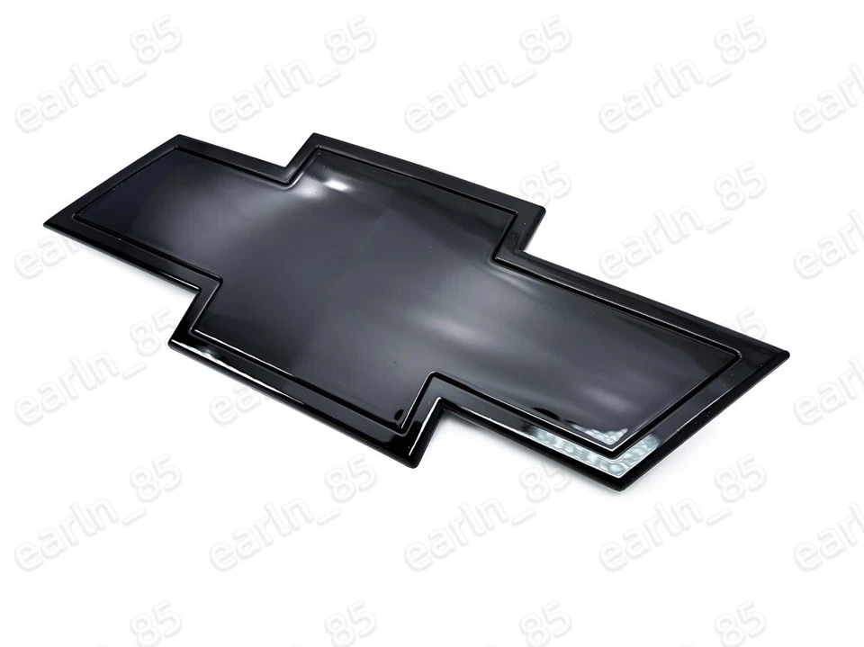 Front Bowtie Emblem GLOSS Black 2007-13 Silverado 1500 & 2007-2010 2500HD 3500HD - Image 3 of 4