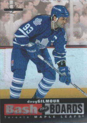 DOUG GILMOUR 1996/97 96/97 LEAF LIMITED #4 BASH THE BOARDS PROMO SP/2500 AF2854