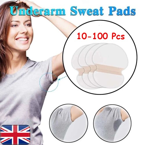 100Pcs Underarm Armpit Sweat Pads Stickers Shield Guard Absorbing Disposable Pad - Picture 3 of 19