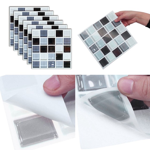 3d Mosaik Fliesenaufkleber Kuche Bad Wand Fliesenfolie Selbstklebend Wasserdicht