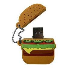 Digital Energy World Powerful USB Flash Drive 16GB Rubber Cheeze Burger Unique 