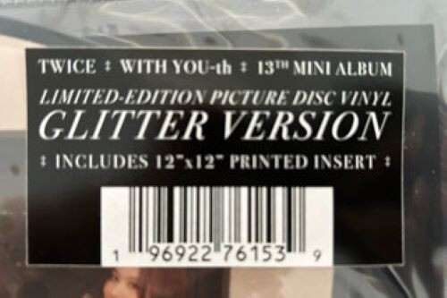 TWICE With YOU-th グリッター ver. LP レコード Twice – With You-th – Vinyl (Glitter Version, 12