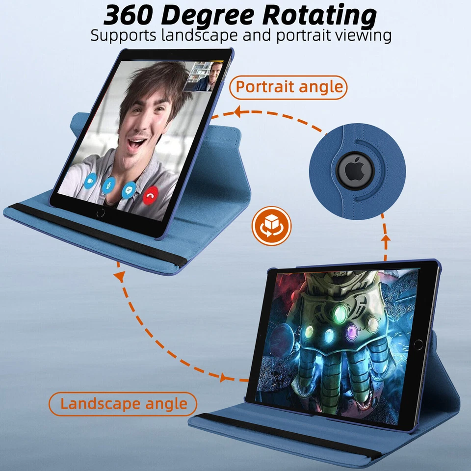 Case for  10.5 iPad Air 3rd 3 Generation 360 Rotating Smart Magnetic Cover Stand - Image 3 of 4