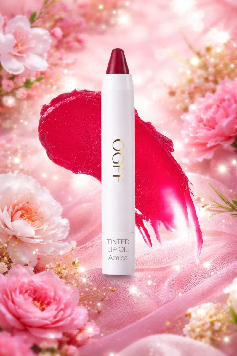 OGEE Tinted Sculpted Lip Oil Azalea 0.1oz Full Size Clean Beauty New