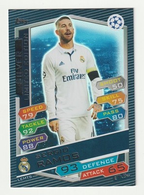 Sergio Ramos   Silver Limited Edition LEMTS   2016-17 Topps Match Attax UEFA UCL