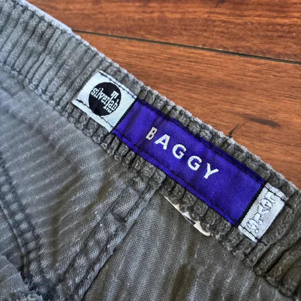 VTG 90s Levi's Silver Tab Baggy Corduroy Jeans Green Men's 30X24 USA READ!!! - Image 4 of 4