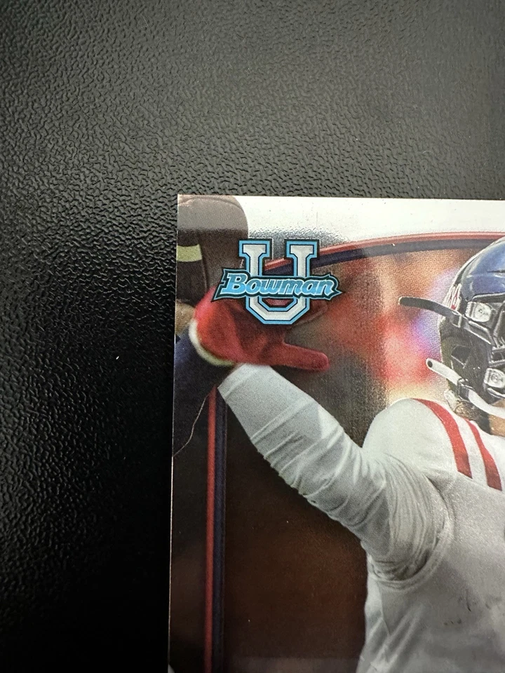 2022 Bowman University Chrome - Chrome Prospect Autographs Jaxson Dart #94 (AU, - Image 3 of 4