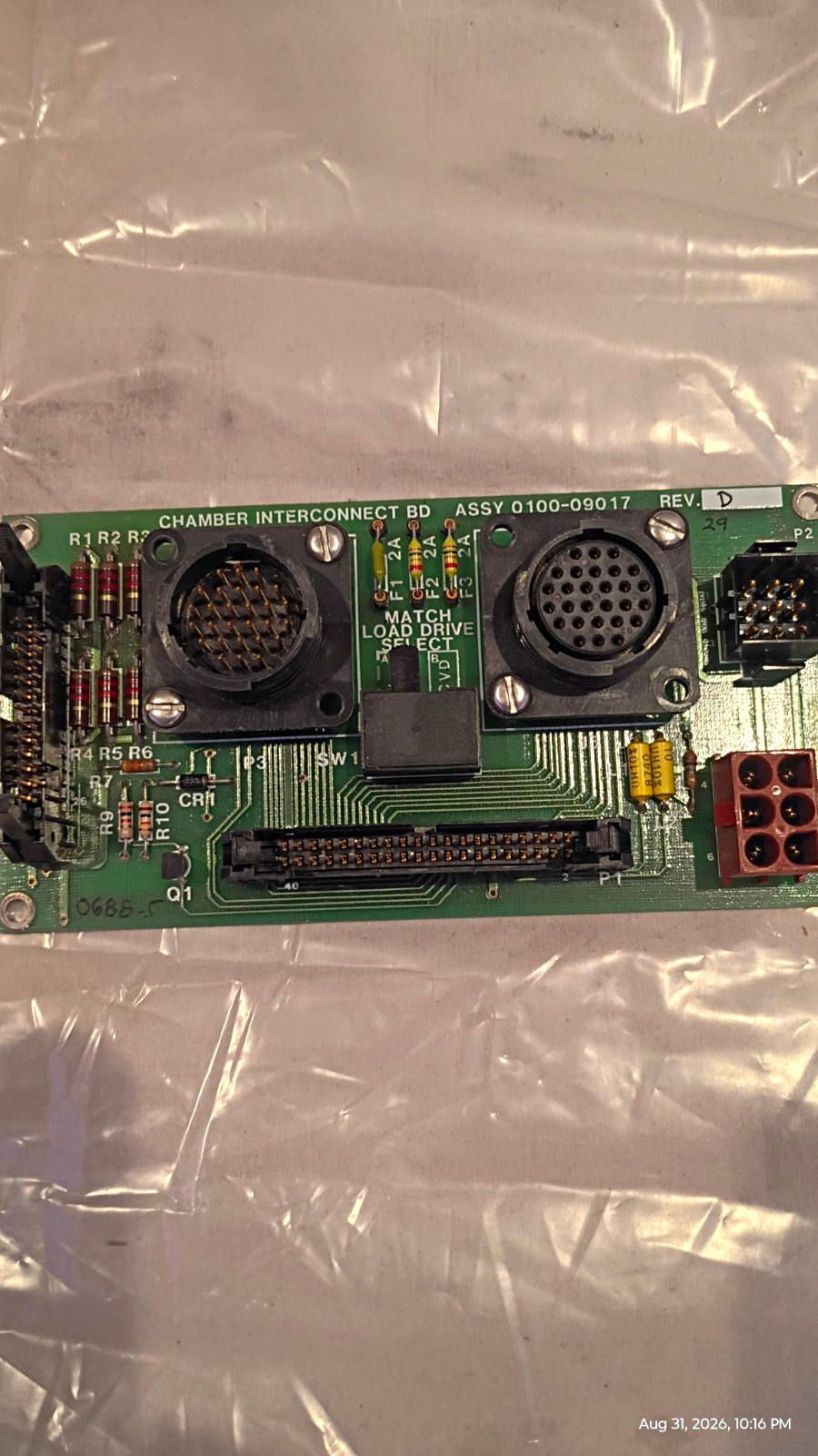 Applied Materials AMAT 0100-09017 Rev D Chamber Interconnect Board P5000 PCB