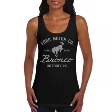 Ford Motor Co Bronco Detroit MI Women's Tank Top Retro Truck Since 1966 4x4