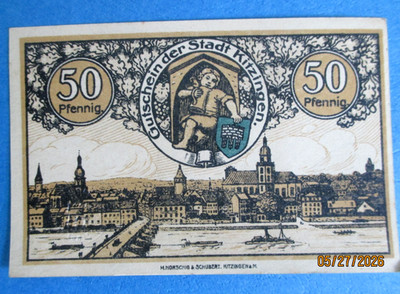 Germany 50 Pfennig Notgeld, banknotes, 1920, #11