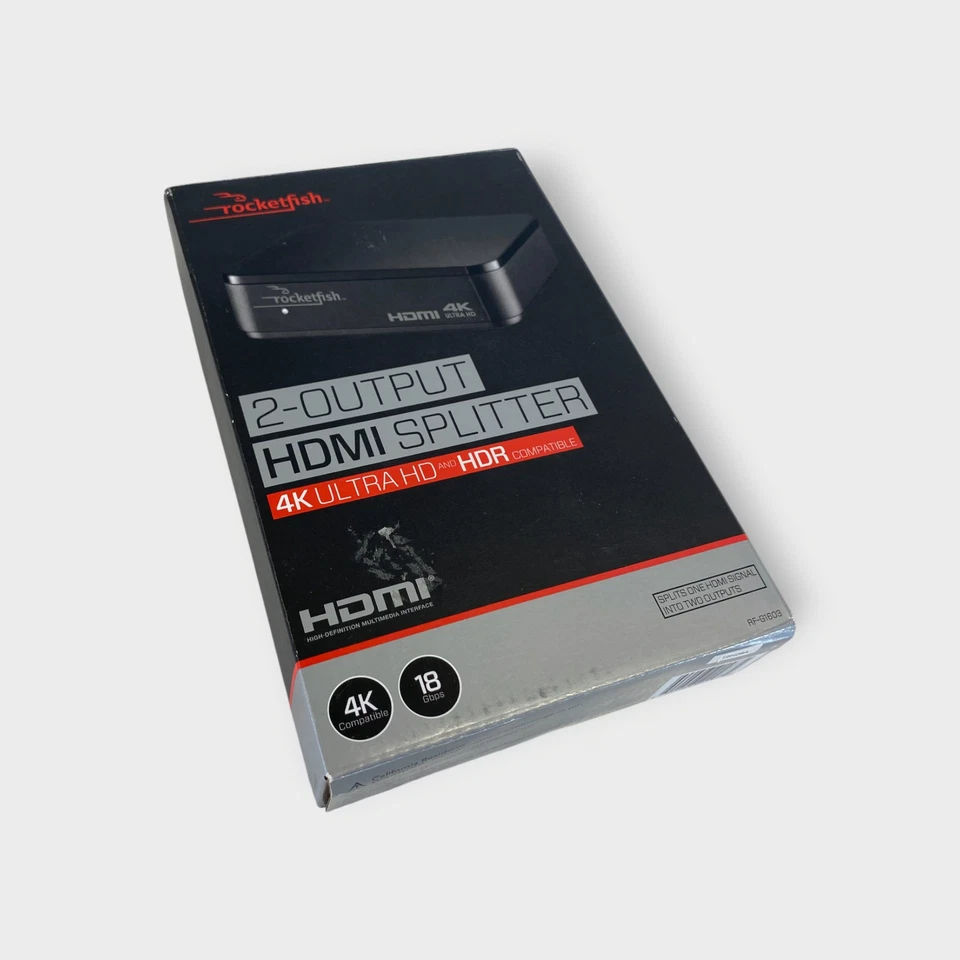 Rocketfish RF-G1603 2-Output HDMI Splitter - 4K/HDR Compatible - New/Old Stock - Image 2 of 4