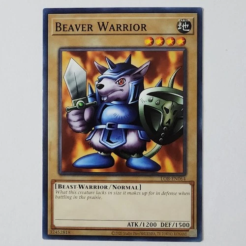 Beaver Warrior - LOB-EN064 - NM - Common - Unlimited - Yugioh - 25th