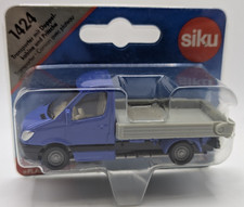 Siku  1424 - Mercedes Benz Sprinter Flatbed Tipper Truck Transporter -New - Blue