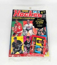 1991/92 NHL Hockey Sticker Album with 10 packs of stickers by Panini