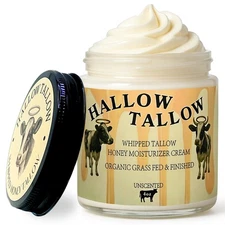 Whipped Beef Tallow Moisturizer with Manuka Honey  Jojoba Oil, 4oz