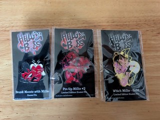 Helluva Boss Moxxie & Millie Pin Bundle Official SharkRobot Inc Limited Editions