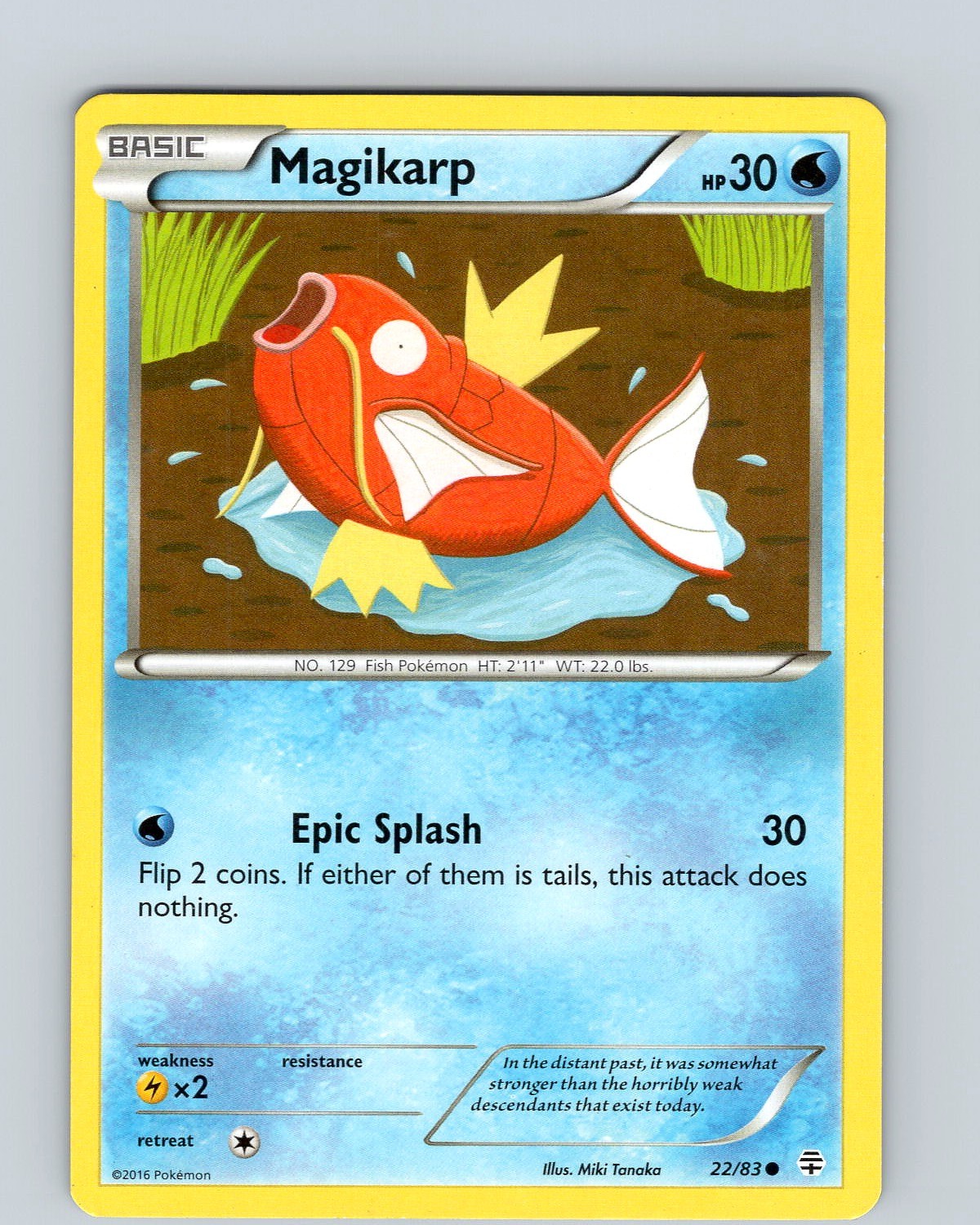 Pokemon TCG Magikarp Generations 22/83 Regular Common Card LP-NM